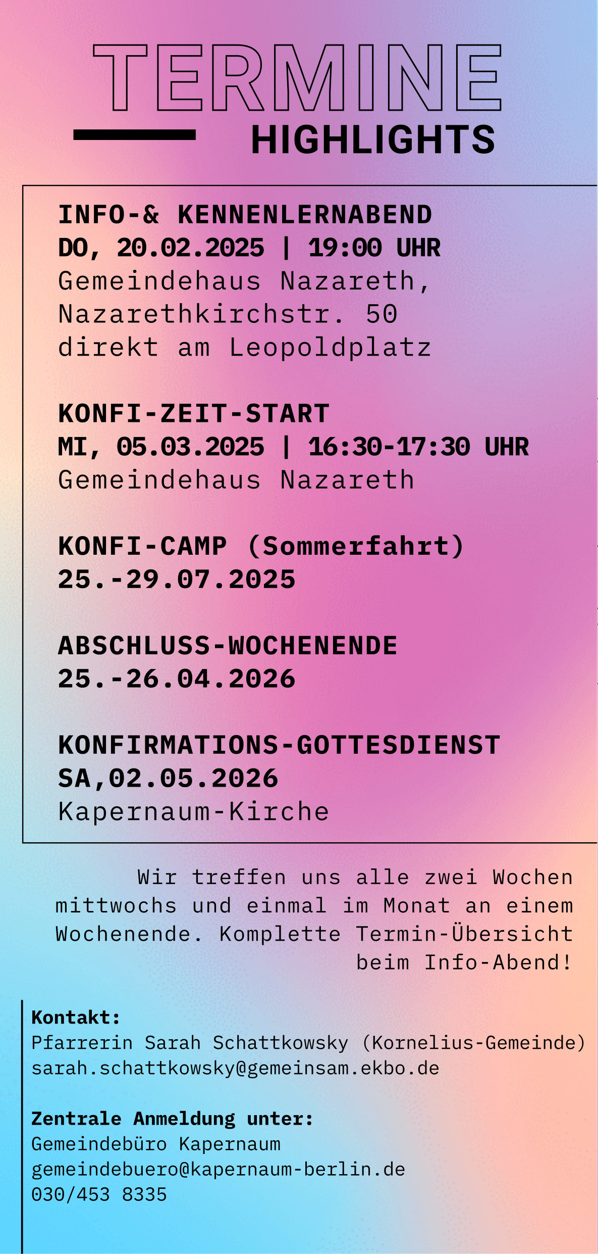 Flyer zum Babysingen
